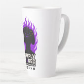 SIMPLY BORED Purple Flame Gaming T-Shirt 🔥🎮 カフェラテマグ (右アングル)