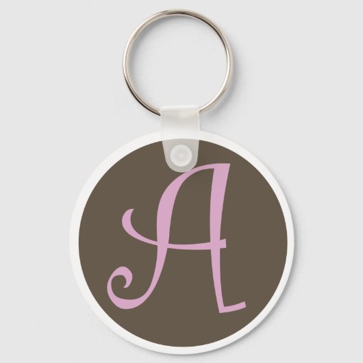 Simply Brown & Pink Keychain "A" キーホルダー (正面)