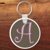 Simply Brown & Pink Keychain "A" キーホルダー (正面)