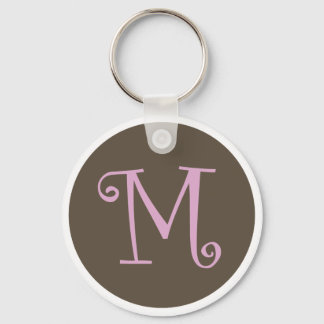 Simply Brown & Pink Keychain "M" キーホルダー