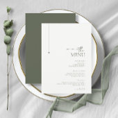Simply Chic 結婚's Menu Pearl/Moss Green ID1046