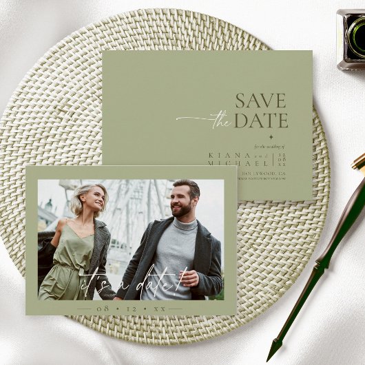 Simply Chic 結婚's Photo Sage Green ID1046 セーブザデート