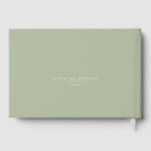 Simply Chic 結婚's Sage Green ID1046 ゲストブック (裏面)