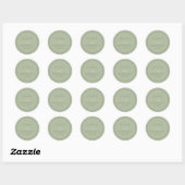Simply Chic 結婚's Sage/Moss Green ID1046 ラウンドシール (シート)