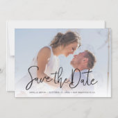 Simply Chic Photo Magnet Save the Date Invitation マグネット招待状 (正面)