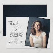 Simply Chic Photo Thank You Graduation Card サンキューカード (正面/裏面)