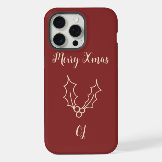 Simply Christmas コレクション - ヒイラギ iPhoneケース (裏面)