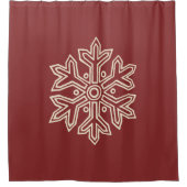 Simply Christmas Collection – スノーフレーク シャワーカーテン (正面)
