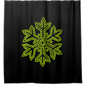 Simply Christmas Collection – スノーフレーク シャワーカーテン (正面)