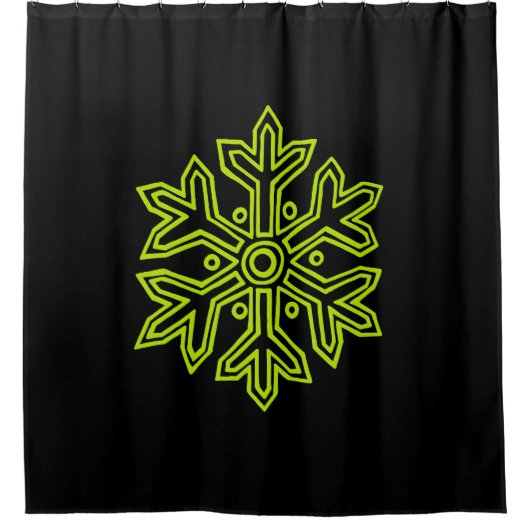 Simply Christmas Collection – スノーフレーク シャワーカーテン (正面)