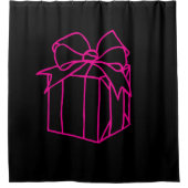 Simply Christmas Collection – プレゼント シャワーカーテン (正面)
