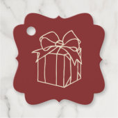 Simply Christmas Collection – 現在の紙プレート フェイバータグ (正面)