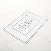Simply Divine 結婚式 シルバーフォイル 箔招待状 (回転した状態)
