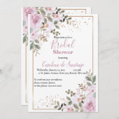 Simply Elegant Bridal Shower Invitation 招待状 (正面/裏面)