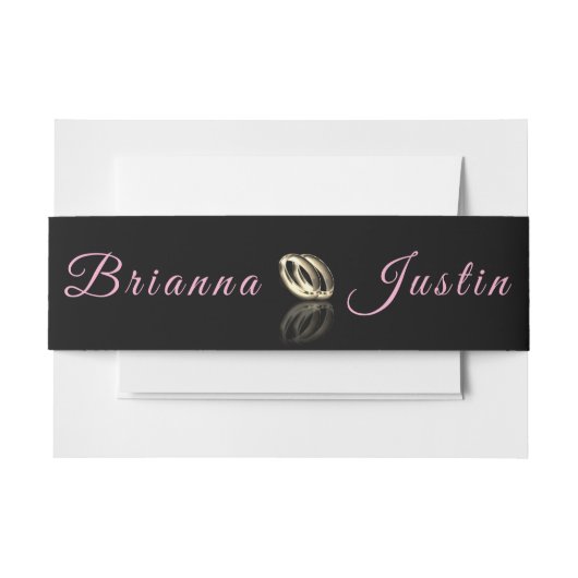 Simply Elegant Bride and Groom  招待状ベリーバンド (正面例)