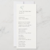 Simply Elegant Emerald Modern Wedding Program (裏面)