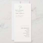 Simply Elegant Emerald Modern Wedding Program (正面)
