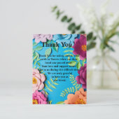 Simply Elegant Floral Funeral Sympathy  サンキューカード (スタンド正面)