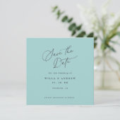 Simply Elegant Minimalist Save The Date Photo Card 招待状 (スタンド正面)