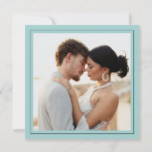 Simply Elegant Minimalist Save The Date Photo Card 招待状 (裏面)