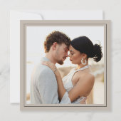 Simply Elegant Minimalist Save The Date Photo Card 招待状 (裏面)