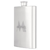 Simply Elegant Monogram and Name フラスク (左)