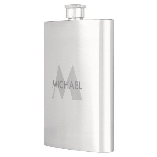 Simply Elegant Monogram and Name フラスク (左)