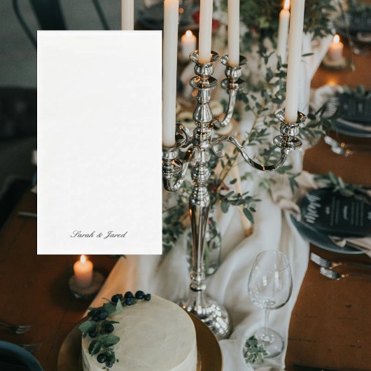 Simply Elegant Script Names White Wedding Guest