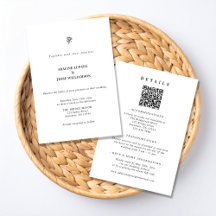 Simply Elegant Wedding All in One Invitation
