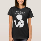 "Simply Enspired A Cup At A Time" コーヒー愛好家 Tシャツ (正面)