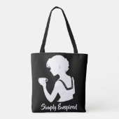 "Simply Enspired In Every Cup" コーヒー愛好家 トートバッグ (裏面)
