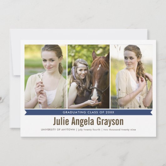 Simply Genius 4写真卒業のお知らせ 招待状 (正面)