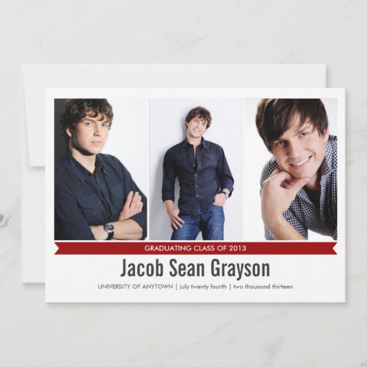 Simply Genius 4写真卒業のお知らせ 招待状 (正面)