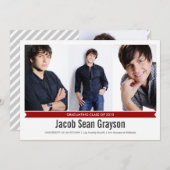 Simply Genius 4写真卒業のお知らせ 招待状 (正面/裏面)