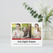 Simply Genius 4写真卒業はがき インビテーションポストカード (スタンド正面)