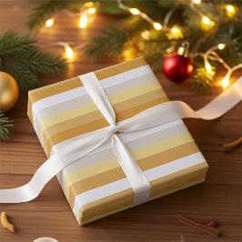 Simply Gold to Silver Stripes Wrapping Paper ラッピングペーパー