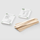 Simply Greenery Wedding Program Invitation ハンドファン (組立なし)