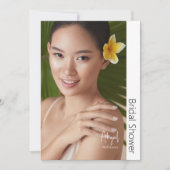 Simply Her モダン Bride Photoブライダルシャワー 招待状 (正面)