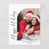 Simply Holiday PHOTOエレガントクリスマスグリーティング ポストカード (正面)