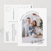 Simply Holiday PHOTOエレガントクリスマスグリーティング ポストカード (正面/裏面)