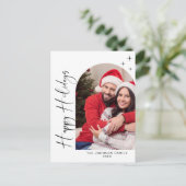Simply Holiday PHOTOエレガントクリスマスグリーティング ポストカード (スタンド正面)