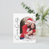 Simply Holiday PHOTOエレガントクリスマスグリーティング ポストカード (スタンド正面)