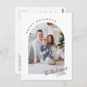 Simply Holiday PHOTOエレガントクリスマスグリーティング ポストカード (正面/裏面)