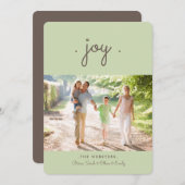 Simply Joy Holidayフォトカード |ミント シーズンカード (正面/裏面)