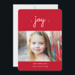 Simply Joy Holidayフォトカード | レッド シーズンカード<br><div class="desc">喜びのための甘い願いは、この気持ちと休日の挨拶のためのモダンデザインとである。手書きの筆記体フォントは魅力的カジュアルでコンテンポラリーある。背面には、あなたの個人的なメッセージ/グリーティングのための余地があるカスタマイズか、簡単にあなたが望む追加の写真ともし一緒に。</div>