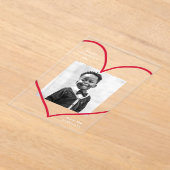 Simply Love赤いハートフォトバレンタインデー アクリル招待状 (レイダウン)