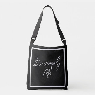 Simply Me – Elegant Black Simple Tote Bag クロスボディバッグ
