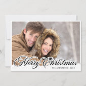 Simply Merry エレガント Christmas 3 PHOTO Greeting シーズンカード (正面)