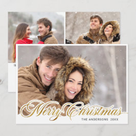Simply Merry エレガント Christmas 3 PHOTO Greeting シーズンカード