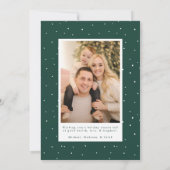 Simply Merry Christmas Green 4エレガント写真 シーズンカード (裏面)